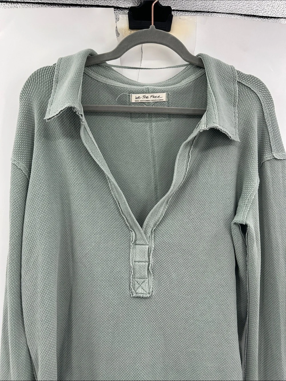 We The Free Free People Anakin Thermal Size Small Mint Green - Picture 3 of 6